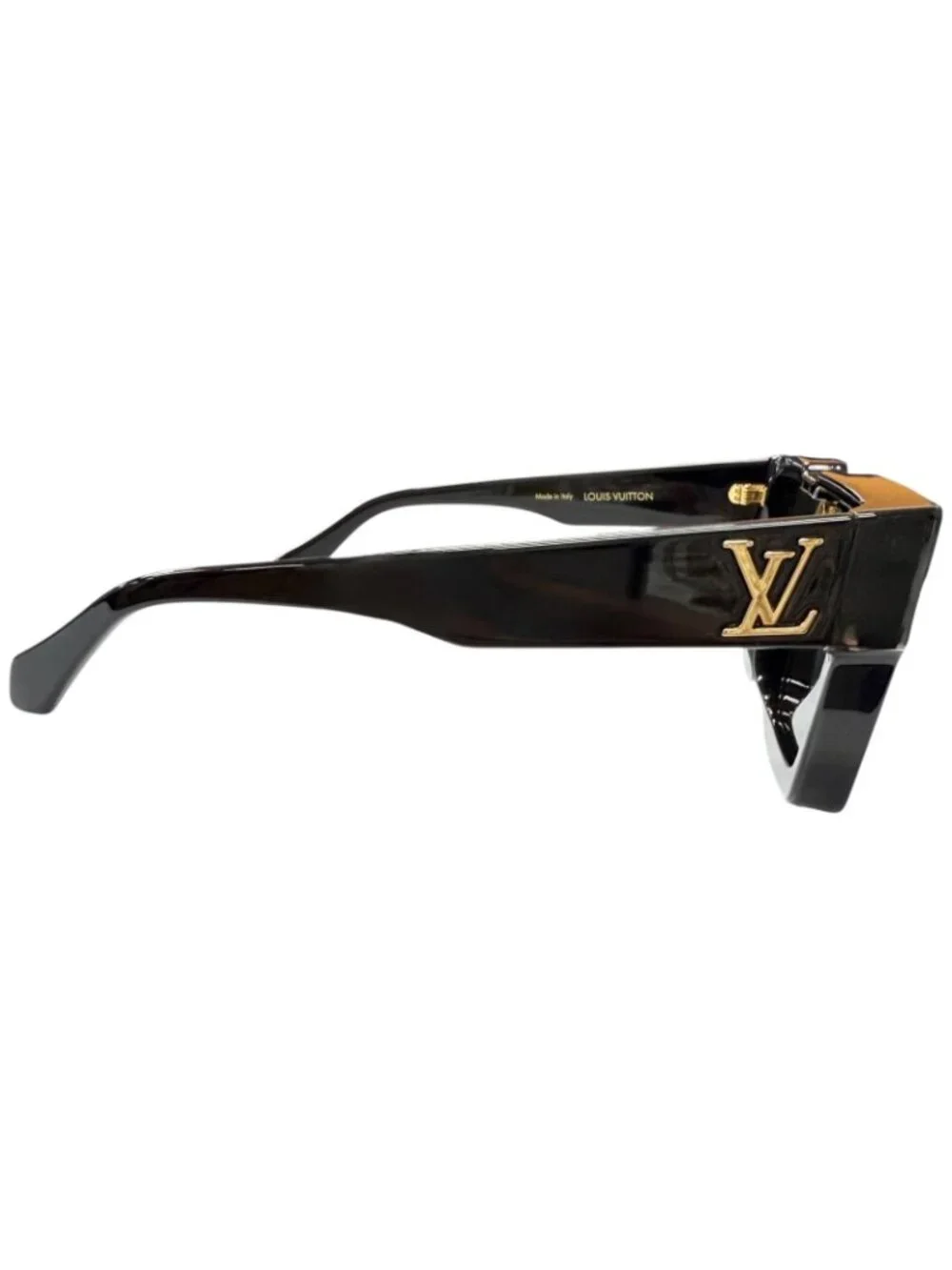 Louis Vuitton Cyclone S Square Sunglasses Black Blue Lens 150 Eyewear